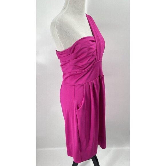 Gretchen Scott Pink One Shoulder Cocktail Dress Sz M - Picture 4 of 6